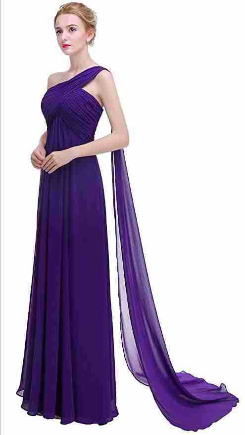 Elegant One-shoulder Ribbon Long Slim-fit Backless Banquet Dress